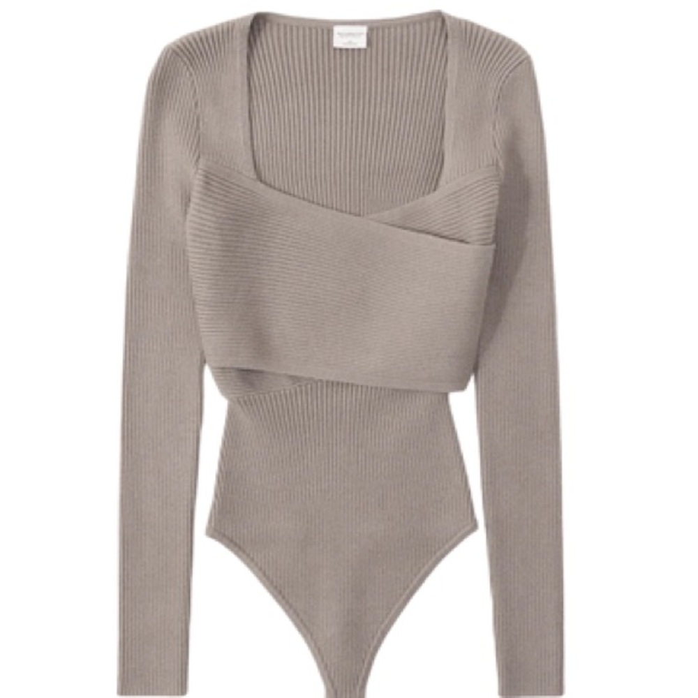 Abercrombie LuxLift Tan Wrapped Bodysuit